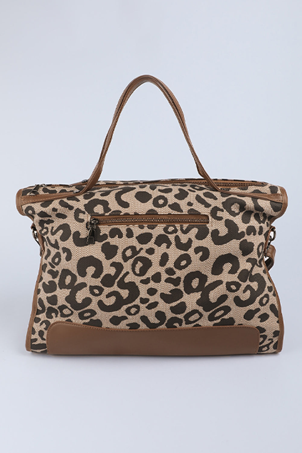 Leopard Print Studded Tassel Zipper Tote Bag - Mudiwa 