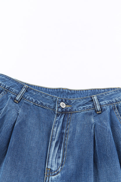 Blue Slouchy Wide Leg Jeans - Mudiwa 