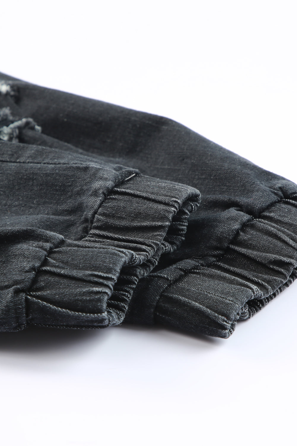 Black Pocketed Distressed Denim Jean - Mudiwa 