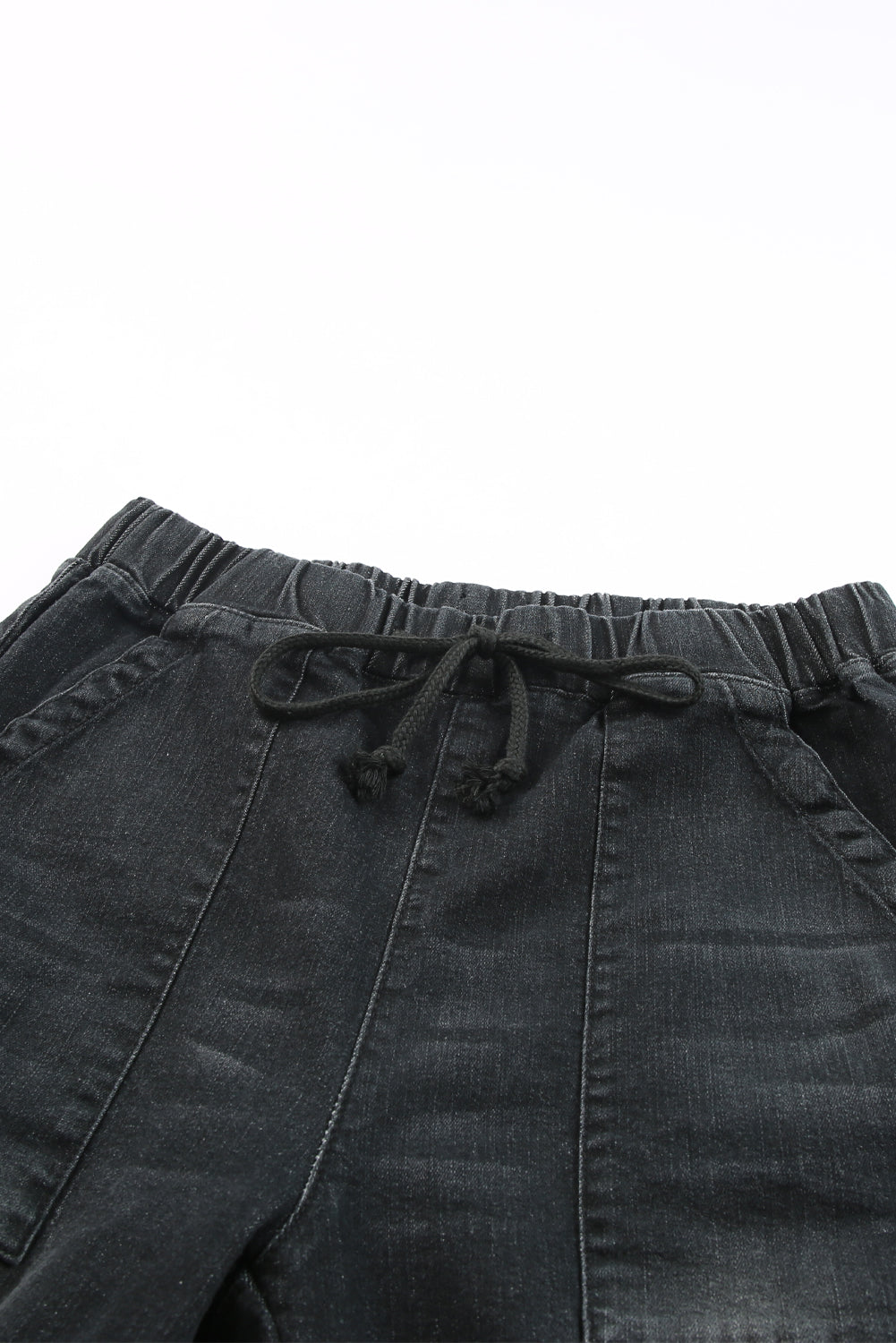 Black Pocketed Distressed Denim Jean - Mudiwa 