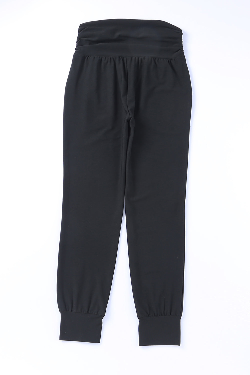 Black High Waist Pleated Pocket Leggings - Mudiwa 