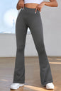 Gray High Waist Tummy Control Flared Sports Pants - Mudiwa 