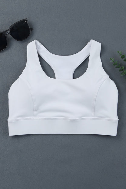 White Athletic Push Up Sports Bra - Mudiwa 