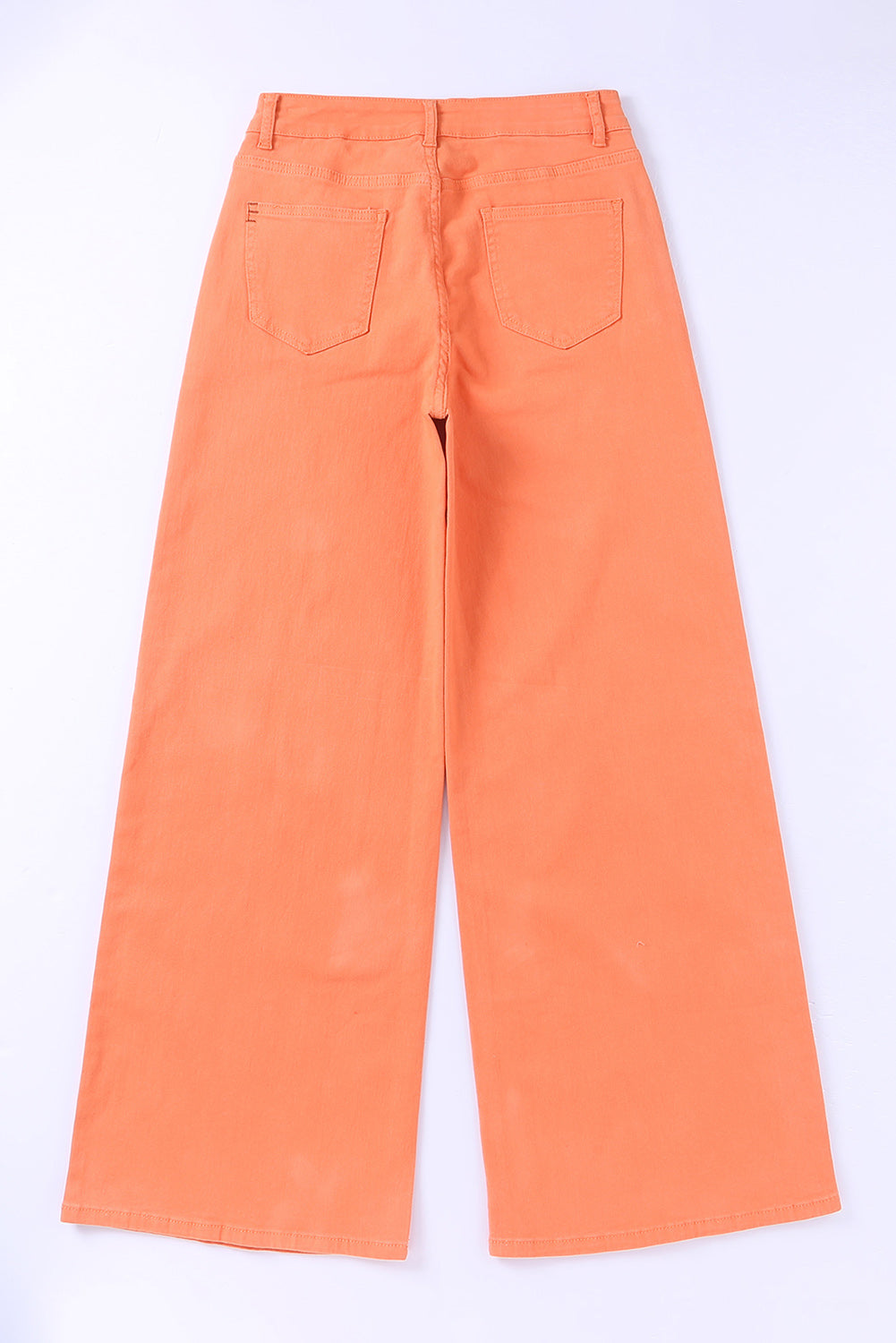 Orange Acid Wash High Waist Wide Leg Jeans - Mudiwa 