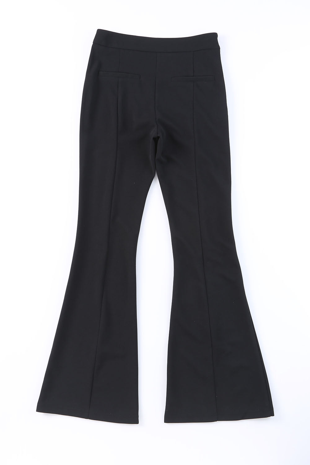 Black Split Hem High Waist Pants - Mudiwa 